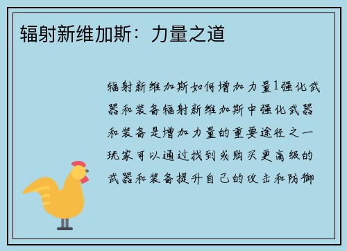 辐射新维加斯：力量之道